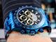 Newest Knockoff Rolex Daytona Black Skeleton Dial Blue Stainless Steel Watch (2)_th.jpg